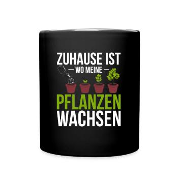 Gärtner Pflanzen Spruch - Tasse einfarbig - Schwarz - Vorne