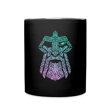 Runen Muster Wikinger Gott Odin Walhalla Viking - Tasse einfarbig - Schwarz - Vorne