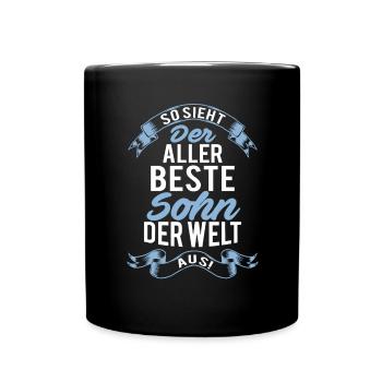 Bester Sohn Der Welt Geburtstag Geschenk - Tasse einfarbig - Schwarz - Vorne
