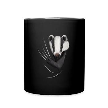 Badger Grimbart Badger Badger cadeau d'amant - Mug uni - noir - Devant