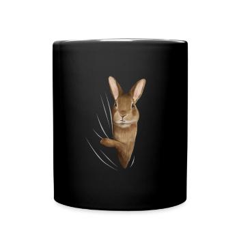 Bunny rabbit bunny rabbit lover gift - Full Colour Mug - black - Front