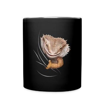 Bearded dragon lizard bearded dragon bearded dragon lover - Full Colour Mug - black - Front