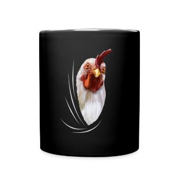 Chicken rooster hen chickens chicken lover gift - Full Colour Mug - black - Front