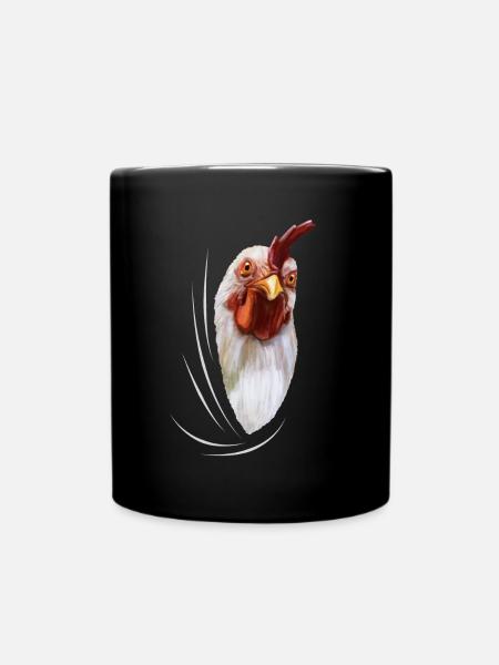 Poulet coq poule poulets cadeau d'amant de poulet - Mug uni - noir