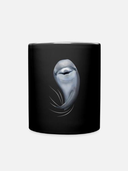 Delfin Delfine Delfinliebhaber Geschenk - Tasse einfarbig - Schwarz