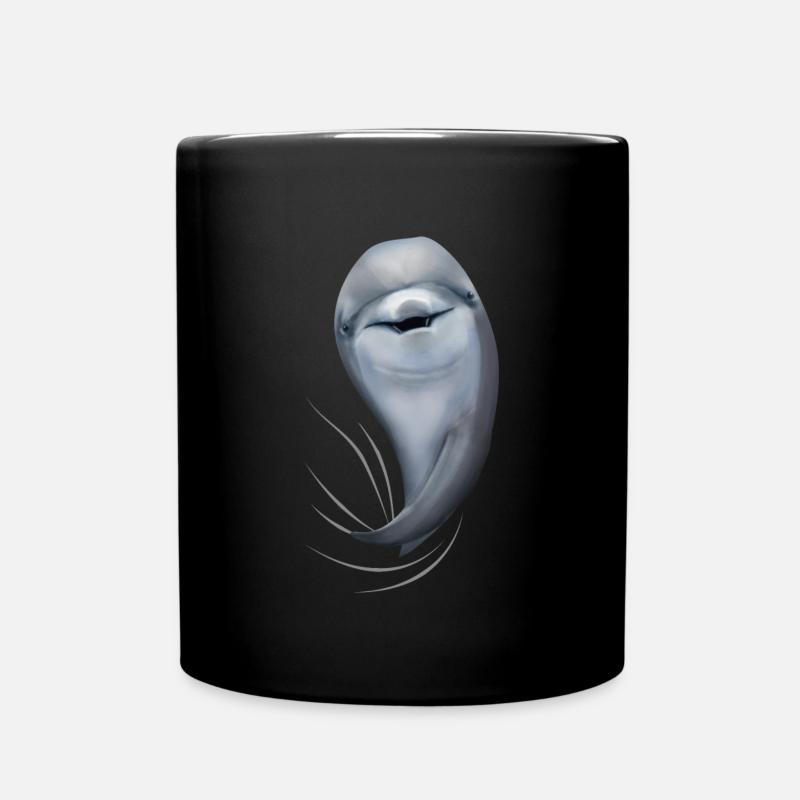 Delfin Delfine Delfinliebhaber Geschenk - Tasse einfarbig - Schwarz