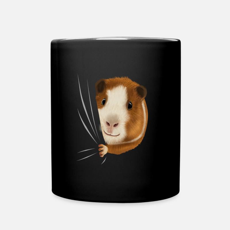 Guinea pig guinea pig lover gift - Full Colour Mug - black