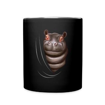 Hippo hippo hippo lover gift - Full Colour Mug - black - Front