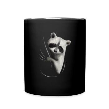 Raccoon Raccoon Raccoon Lover Gift - Full Colour Mug - black - Front