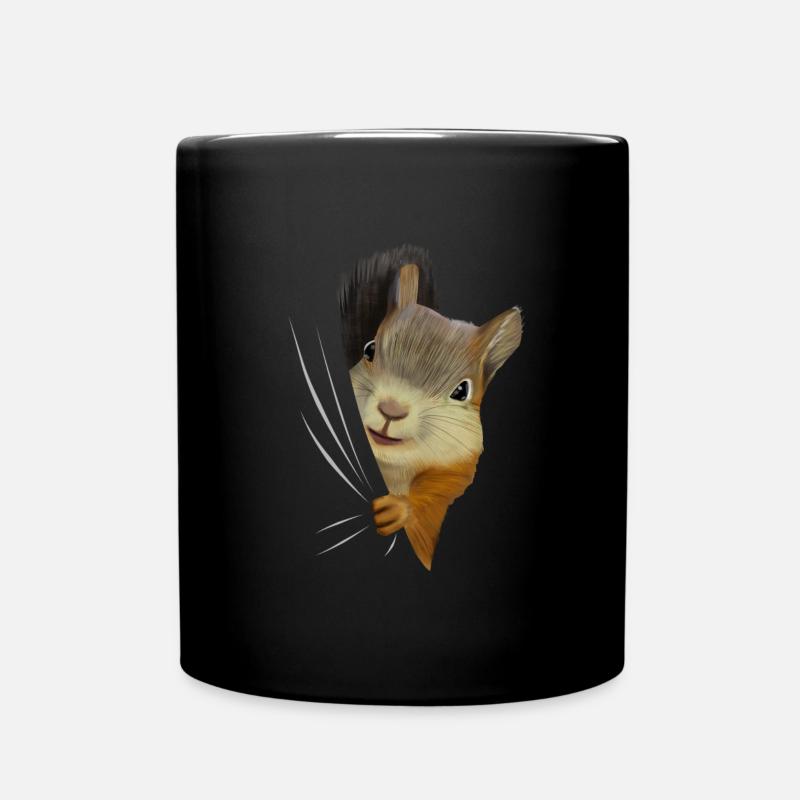 Squirrel Squirrel Lover - Full Colour Mug - black