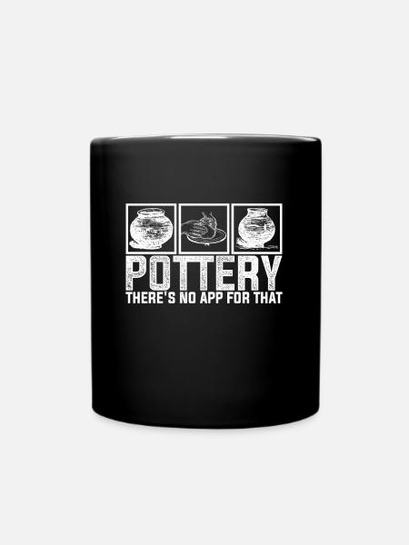 Pottery pottery saying - Full Colour Mug - black
