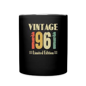 61ème anniversaire Millésime 1961 Millésime 61 ans - Mug uni - noir - Devant