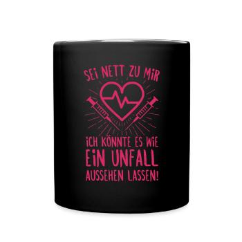 MFA Arzthelferin Medizinische Fachangestellte - Tasse einfarbig - Schwarz - Vorne