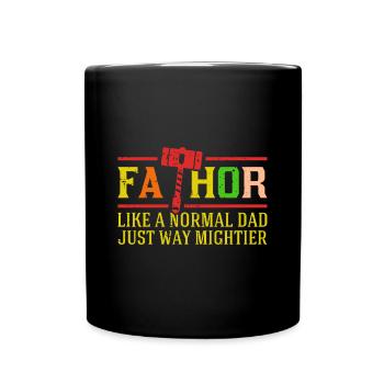 Fa-Thor Father Thor Father's Day Vikings Dad Gift - Full Colour Mug - black - Front