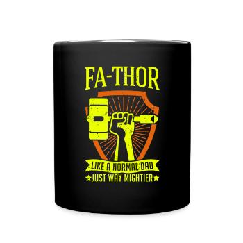 Fa-Thor Father Thor Father's Day Vikings Dad Gift - Full Colour Mug - black - Front