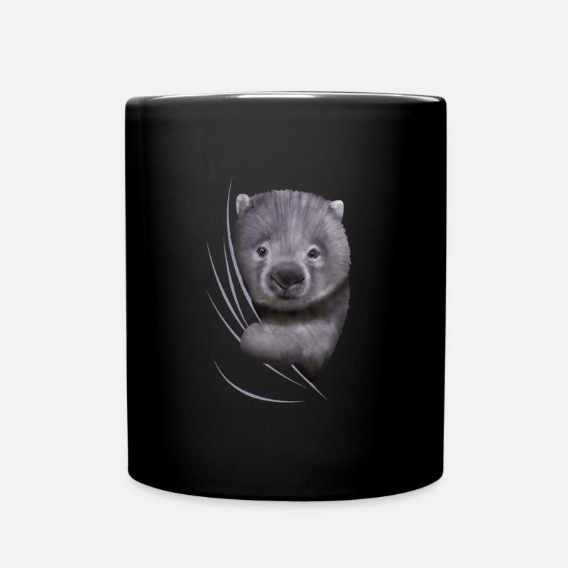 Wombat Wombats Wombatliebhaber Geschenk - Tasse einfarbig - Schwarz