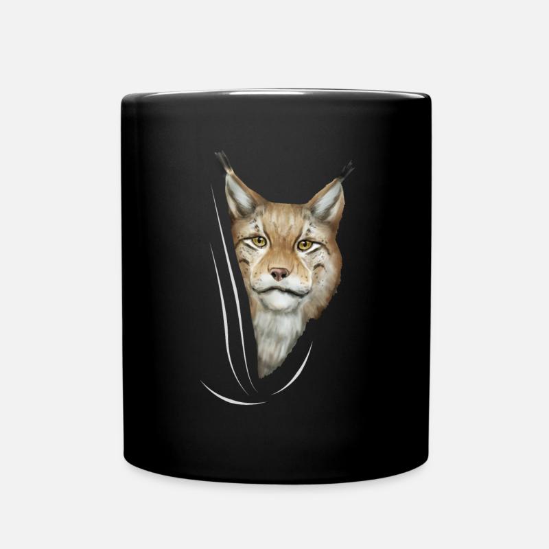 Luchs Luchse Luchsliebhaber Geschenk - Tasse einfarbig - Schwarz