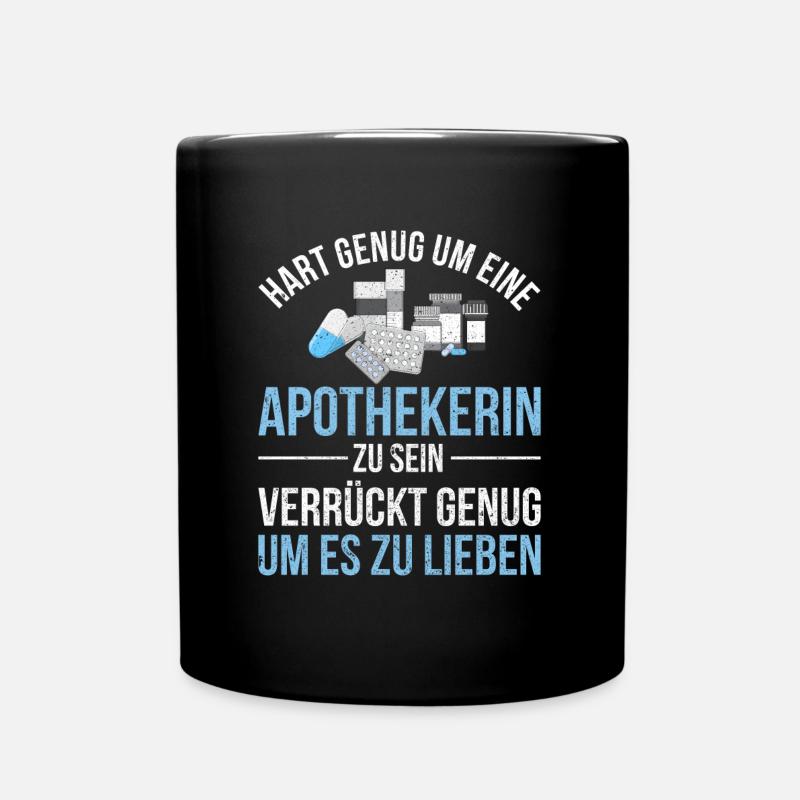 Apothekerin große Berufsliebe - Tasse einfarbig - Schwarz