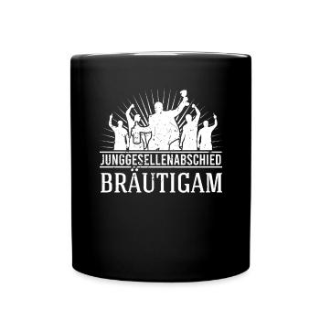 Junggesellenabschied Team Bräutigam JGA - Tasse einfarbig - Schwarz - Vorne