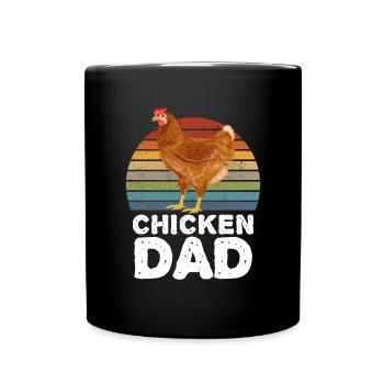 Chicken Dad Chicken Rooster Hen - Full Colour Mug - black - Front