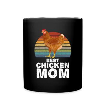 Best Chicken Mom Chickens Rooster Hen - Full Colour Mug - black - Front