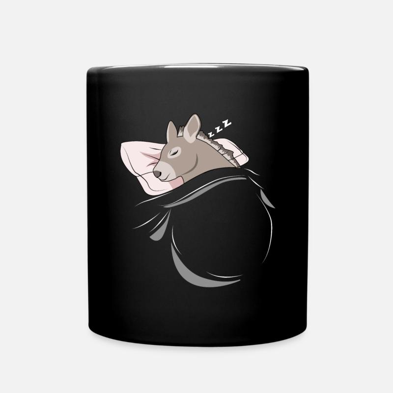 Schlafender und schlumender Esel - Tasse einfarbig - Schwarz