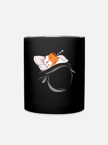 Cochon d'Inde endormi et endormi - Mug uni - noir