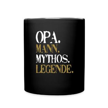 Grand-père homme mythe légende grand-père anniversaire - Mug uni - noir - Devant