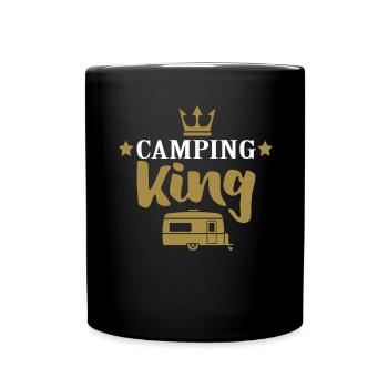Camper Camping King partner look gift - Full Colour Mug - black - Front