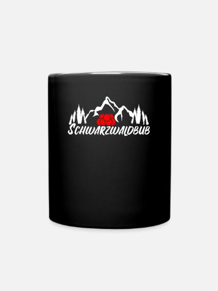 Schwarzwaldbub Bollenhut Berge - Tasse einfarbig - Schwarz