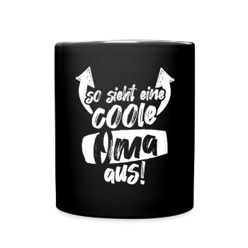 So sieht eine coole Oma aus Großmutter Geschenk - Tasse einfarbig - Schwarz - Vorne