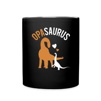 Opasaurus fathers day grandpa grandfather birthday - Full Colour Mug - black - Front