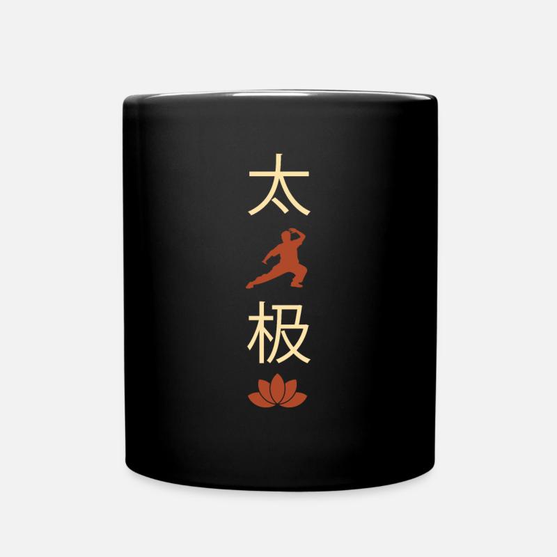Kampfkunst Taijiquan Tai chi Lotusblume - Tasse einfarbig - Schwarz