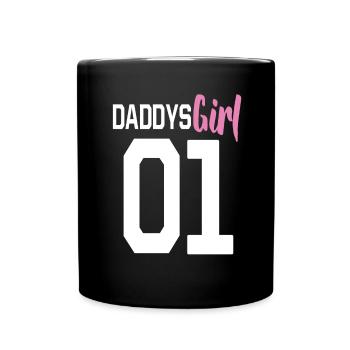 Vater Tochter Geschenk Süßes Daddys Girl - Tasse einfarbig - Schwarz - Vorne