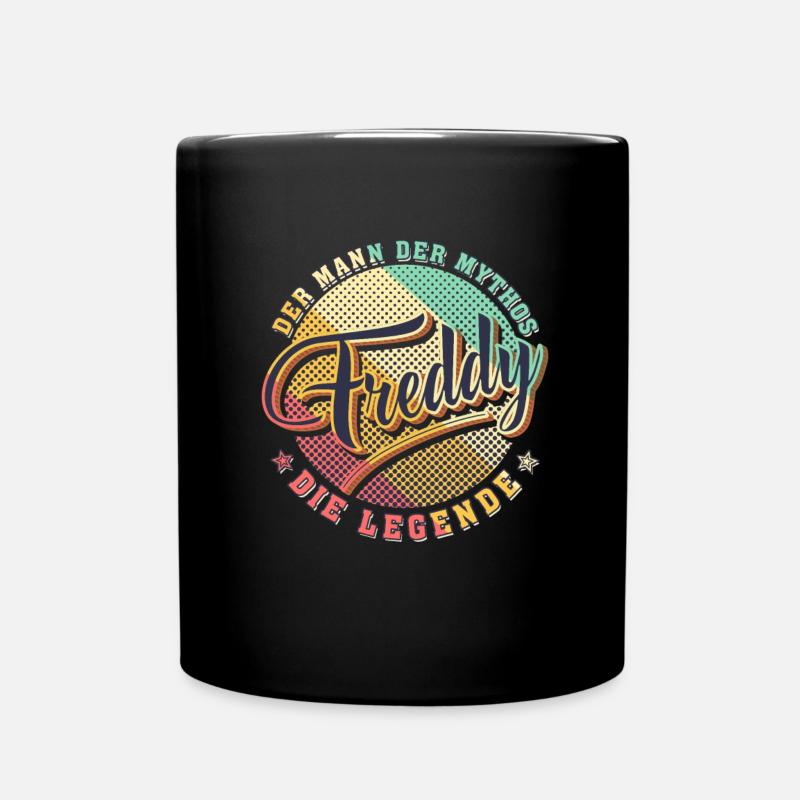 Freddy present gift idea - Full Colour Mug - black