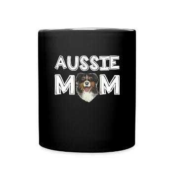 Cadeau de maman australienne berger australien - Mug uni - noir - Devant
