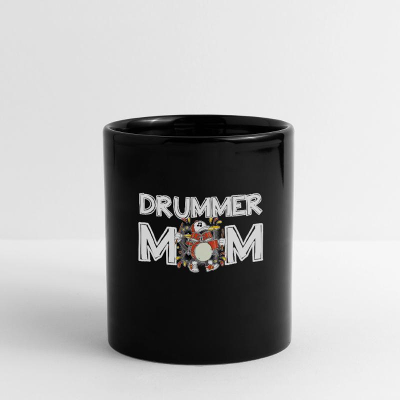 Drummer Mom Muttertag Geschenk Schlagzeuger Mama Tasse einfarbig