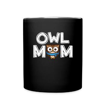 Chouette maman cadeau fête des mères chouette maman dames - Mug uni - noir - Devant