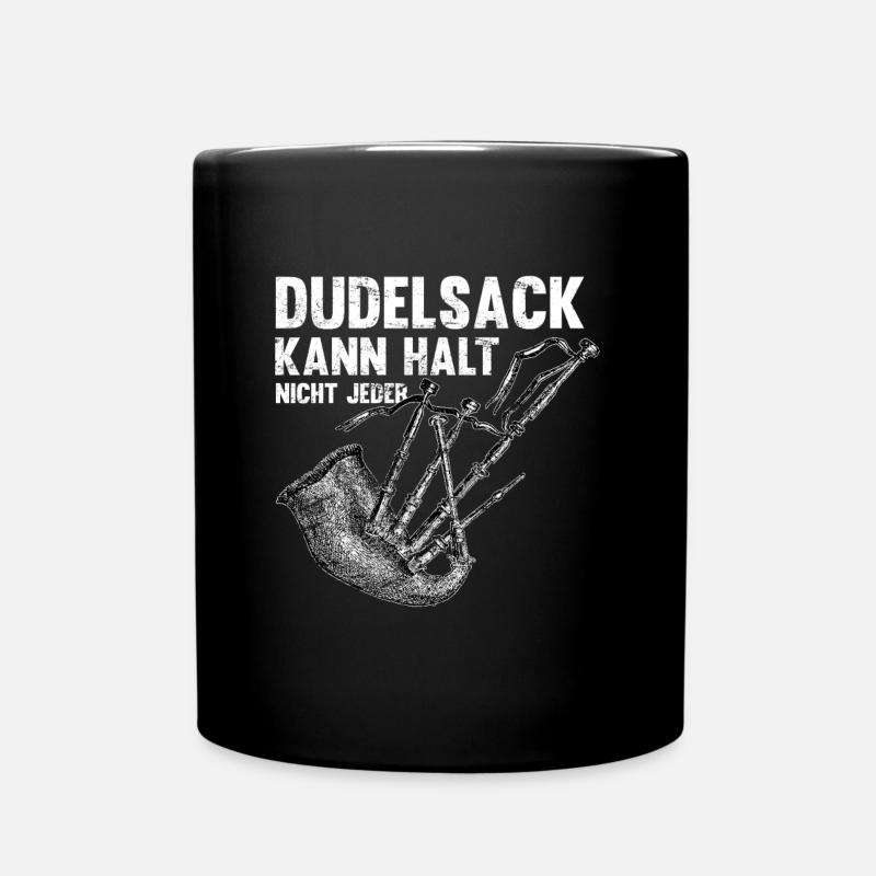 Herren Dudelsack schottische Sackpfeife Instrument - Tasse einfarbig - Schwarz