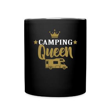 Camper Camping Queen partner look gift - Full Colour Mug - black - Front