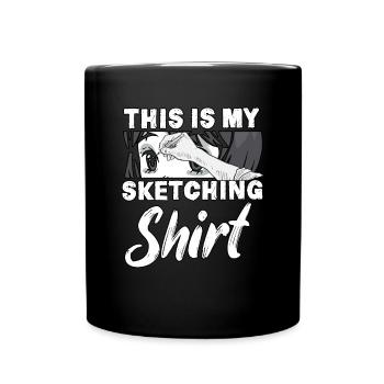 Mein Zeichnen Shirt Otaku Manga Zeichnen Anime - Tasse einfarbig - Schwarz - Vorne