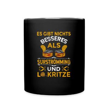 Schweden Lakritze Surströmming - Tasse einfarbig - Schwarz - Vorne