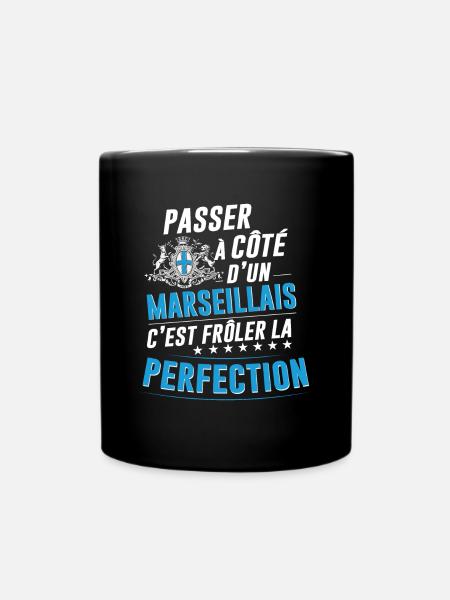Le marseillais parfait - idée cadeau humour - Mug uni - noir