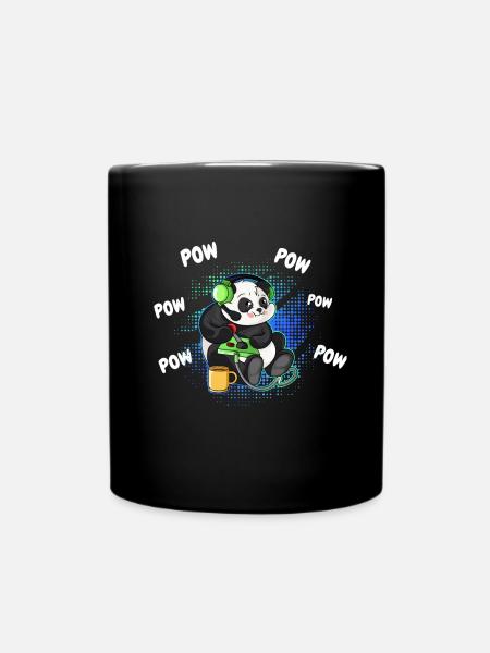 Gaming Panda Computer Console cadeau de jeu vidéo - Mug uni - noir