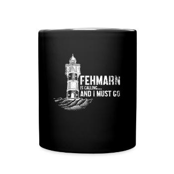 Fehmarn appelle le phare de la mer Baltique - Mug uni - noir - Devant