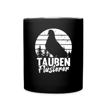Tauben Flüsterer Taubenzüchter Vintage Brieftauben - Tasse einfarbig - Schwarz - Vorne