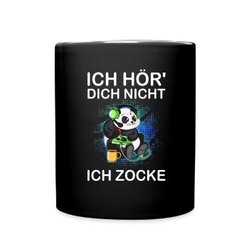 Ich Höre Dich Nicht Ich Zocke Gamer Geschenk Idee - Tasse einfarbig - Schwarz - Vorne