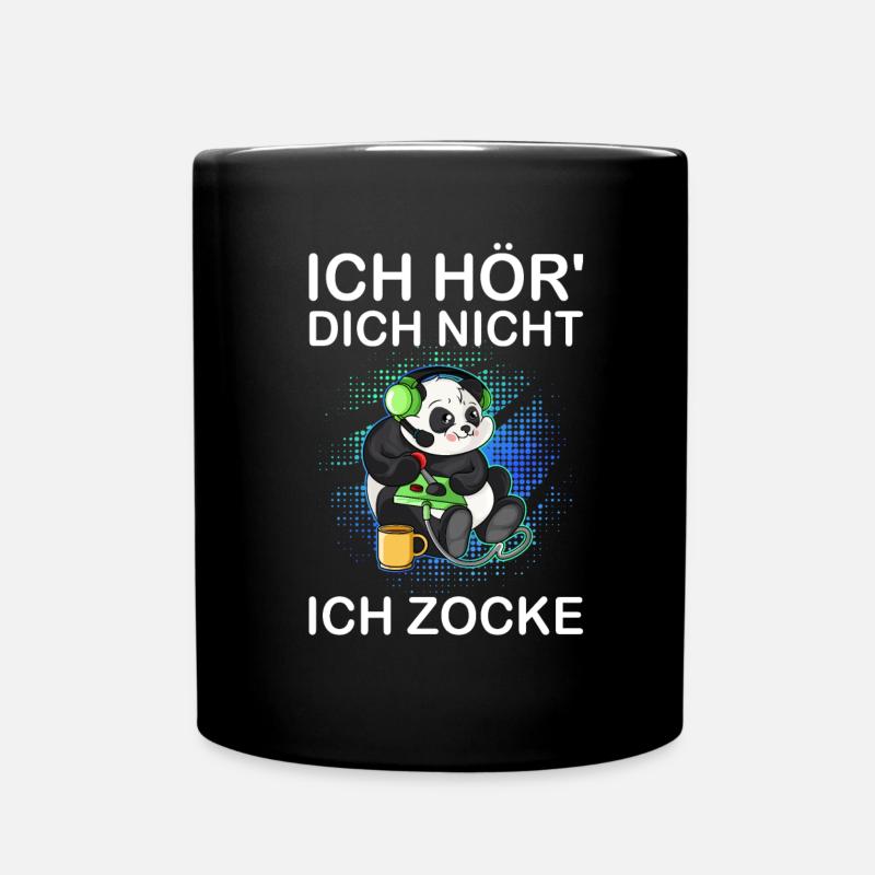 Ich Höre Dich Nicht Ich Zocke Gamer Geschenk Idee - Tasse einfarbig - Schwarz