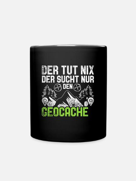 Geocaching Geocacher Hobby - Tasse einfarbig - Schwarz