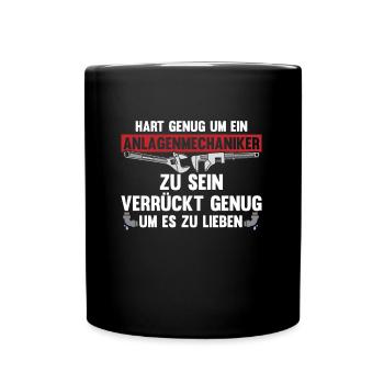 Anlagenmechaniker Installateur Sanitär Beruf - Tasse einfarbig - Schwarz - Vorne